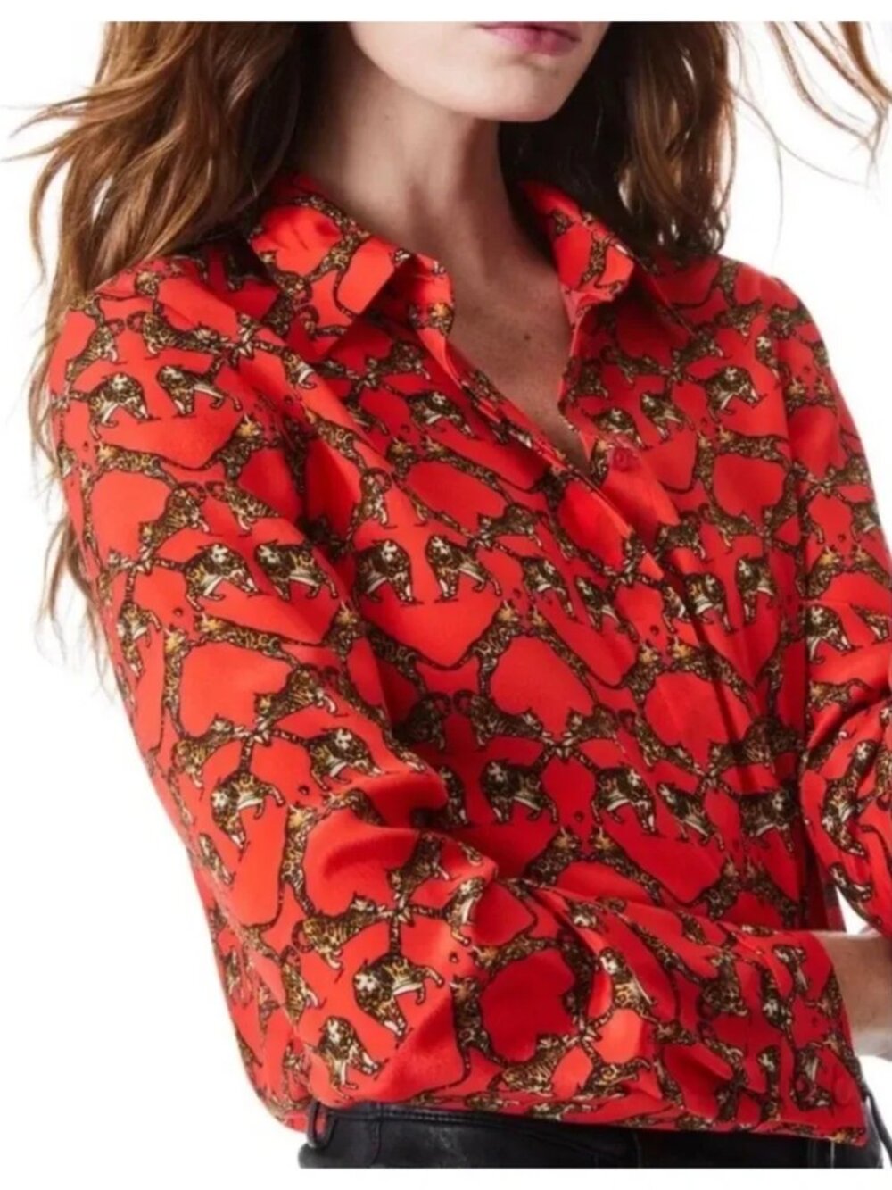 Alice + Olivia Willa Placket Top
